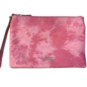 AIMEE KESTENBERG Fair Game Zip Top Glove-Tanned Leather Pouch Clutch Wristlet